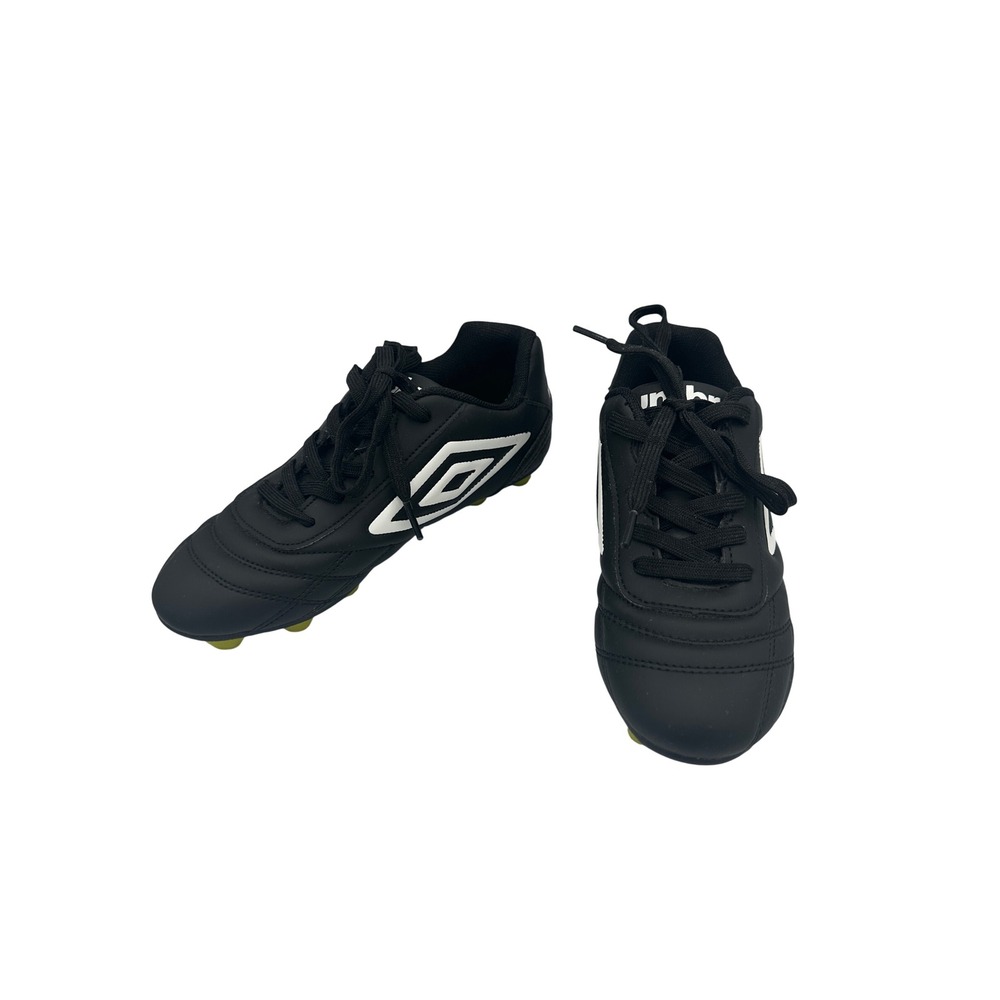 Umbro Soccer Cleats Kids Size 2 Black White UMT4005 Excellent Studded Shoes